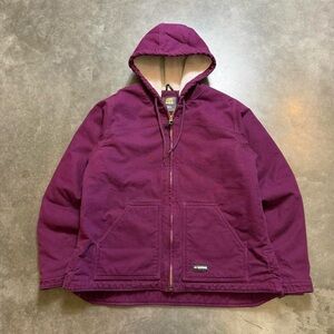 Women’s Berne Canvas Hooded Workwear Jacket Carhartt Style Sz XL